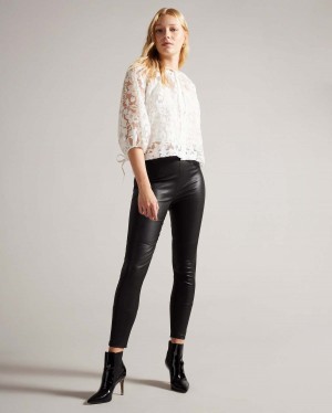Ted Baker KIRRENN Stretch Nahkaiset Legging Mustat | 1726EJDVK